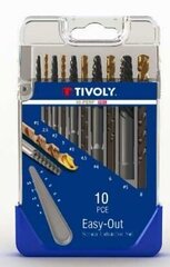 Stud extractor set 10pcs, M3-M18 + drills цена и информация | Механические инструменты | 220.lv