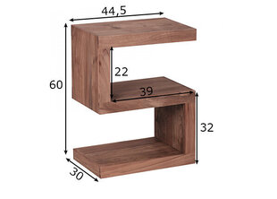 Sānu galdiņš Wohnling Mumbai, brūns цена и информация | Журнальные столики | 220.lv