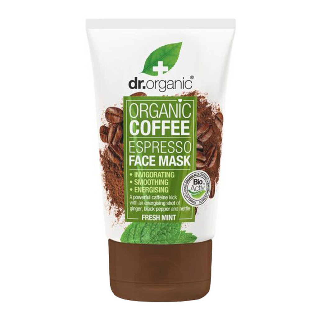 Kafijas sejas maska Dr. Organic Coffee Mint Face Mask, 125 ml cena un informācija | Sejas maskas, acu maskas | 220.lv