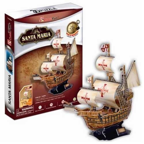 3D puzle CubicFun Kuģis „Santa Maria“ cena un informācija | Puzles, 3D puzles | 220.lv