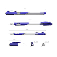 Gēla pildspalva ar izdzēšamu tinti ErichKrause® ErgoLine® Magic Ice, tintes krāsa, zila (iepakojumā 10 gb.) cena un informācija | Rakstāmpiederumi | 220.lv