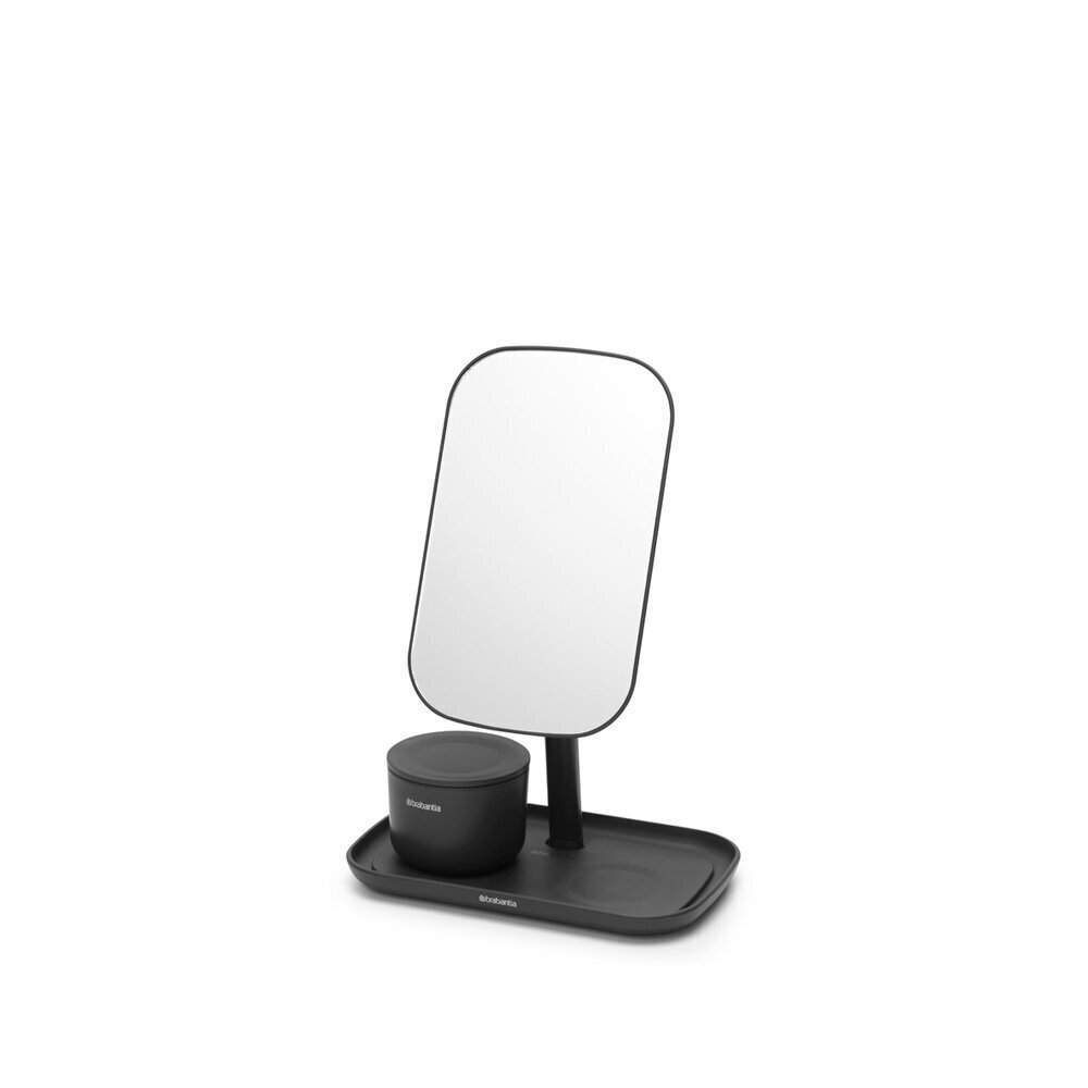 Spoguls ar paliktni ReNew Dark Grey cena un informācija | Vannas istabas aksesuāri | 220.lv