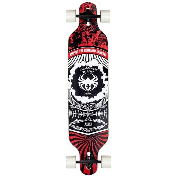 Skrituļdēlis Nils Extreme Longboard Spider, sarkans cena un informācija | Skrituļdēļi | 220.lv