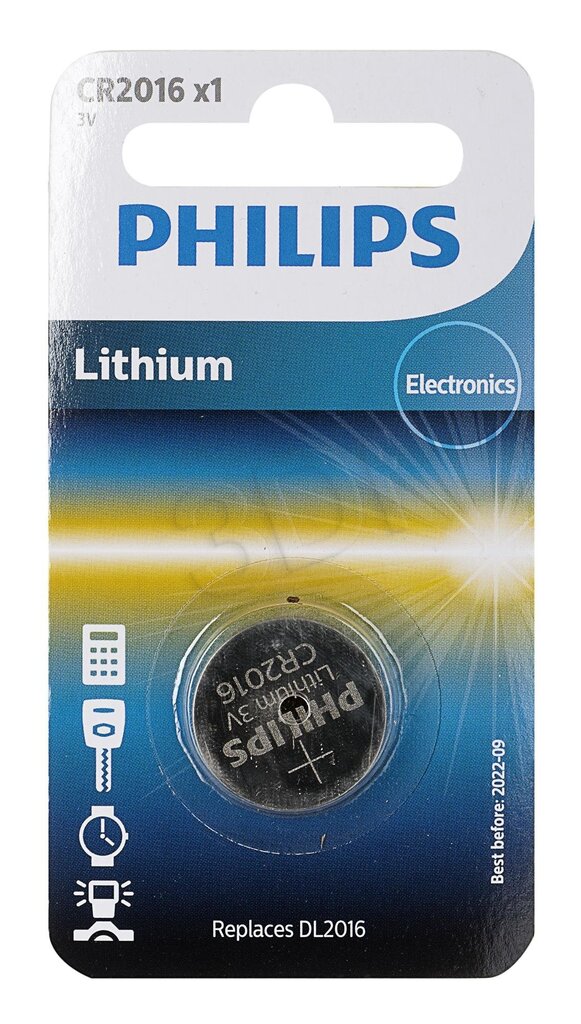 Baterija Philips Lithium CR2016 цена и информация | Baterijas | 220.lv