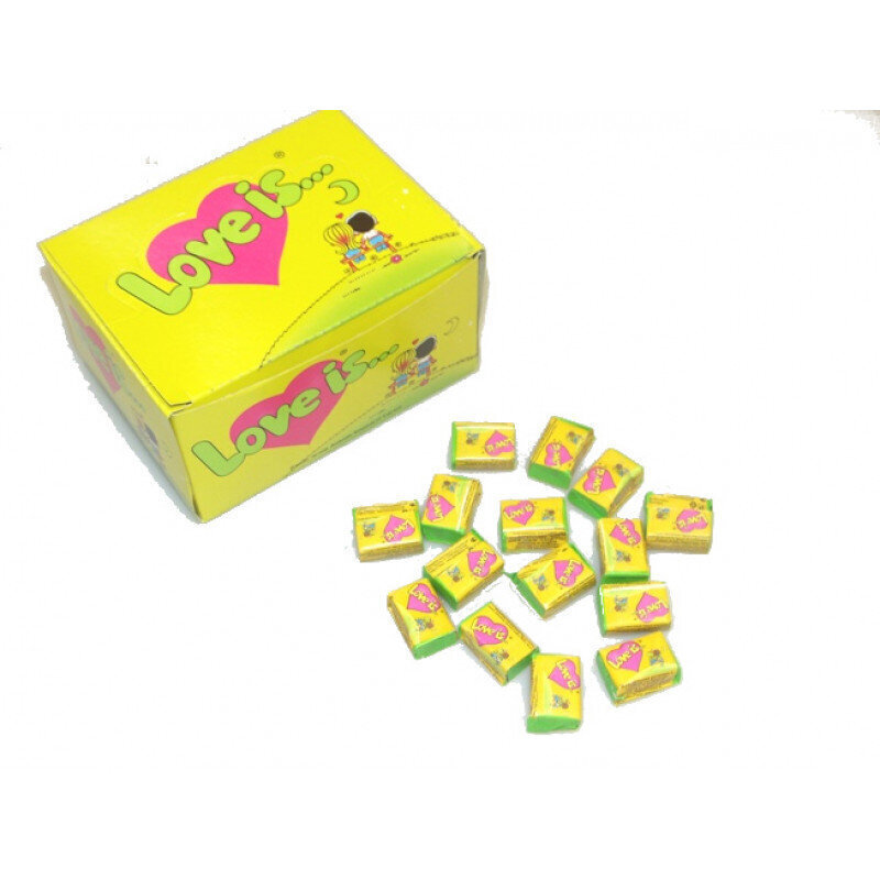 Košļājamā gumija LOVE IS Coconut-Pineapple, 4,2 g x 100 gab. cena un informācija | Saldumi | 220.lv