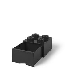 Mantu kaste LEGO 4, melna цена и информация | Ящики для вещей | 220.lv