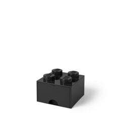 Ящик для хранения LEGO 4 черный цена и информация | Ящики для вещей | 220.lv