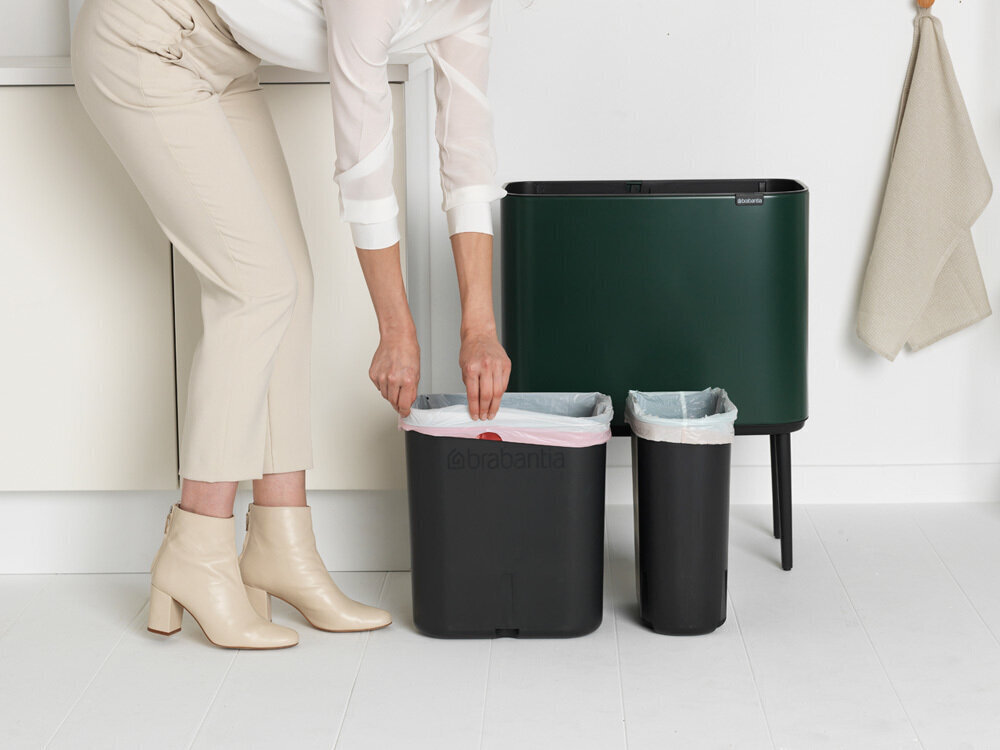 Brabantia atkritumu tvertne Bo Touch Bin 11 + 23L, Pine Green цена и информация | Miskastes | 220.lv