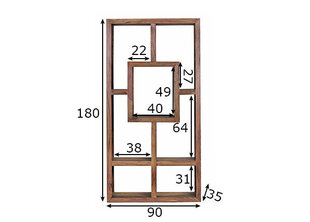 Полка Wohnling Mumbai WL1.573, коричневая цена и информация | Полки | 220.lv