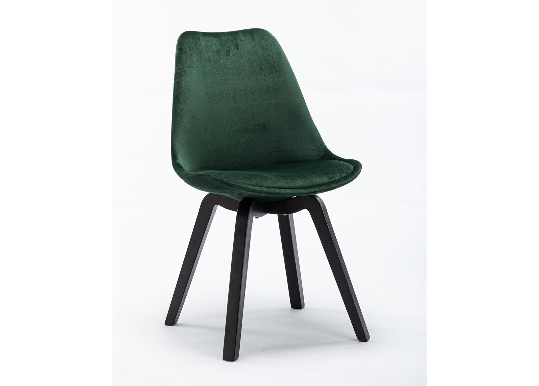 Krēslu komplekts, 2 gab., zaļš цена и информация | Virtuves un ēdamistabas krēsli | 220.lv