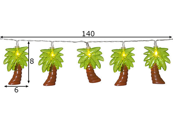 Virtene iekštelpu 728-82, 1.4 m, palmas цена и информация | Ziemassvētku lampiņas, LED virtenes | 220.lv