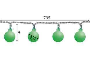 Gaismas virtene Berry cena un informācija | Ziemassvētku lampiņas, LED virtenes | 220.lv