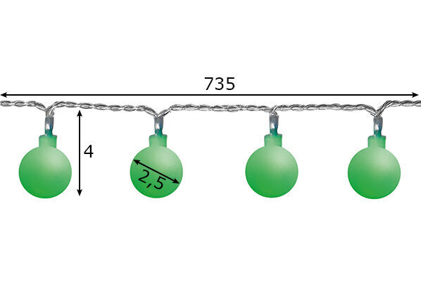 Gaismas virtene Berry cena un informācija | Ziemassvētku lampiņas, LED virtenes | 220.lv