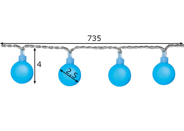 Gaismas virtene Berry цена и информация | Ziemassvētku lampiņas, LED virtenes | 220.lv