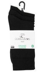Мужские носки из органического хлопка Clark Crown 2152, 3 пары, черные цена и информация | Мужские носки | 220.lv