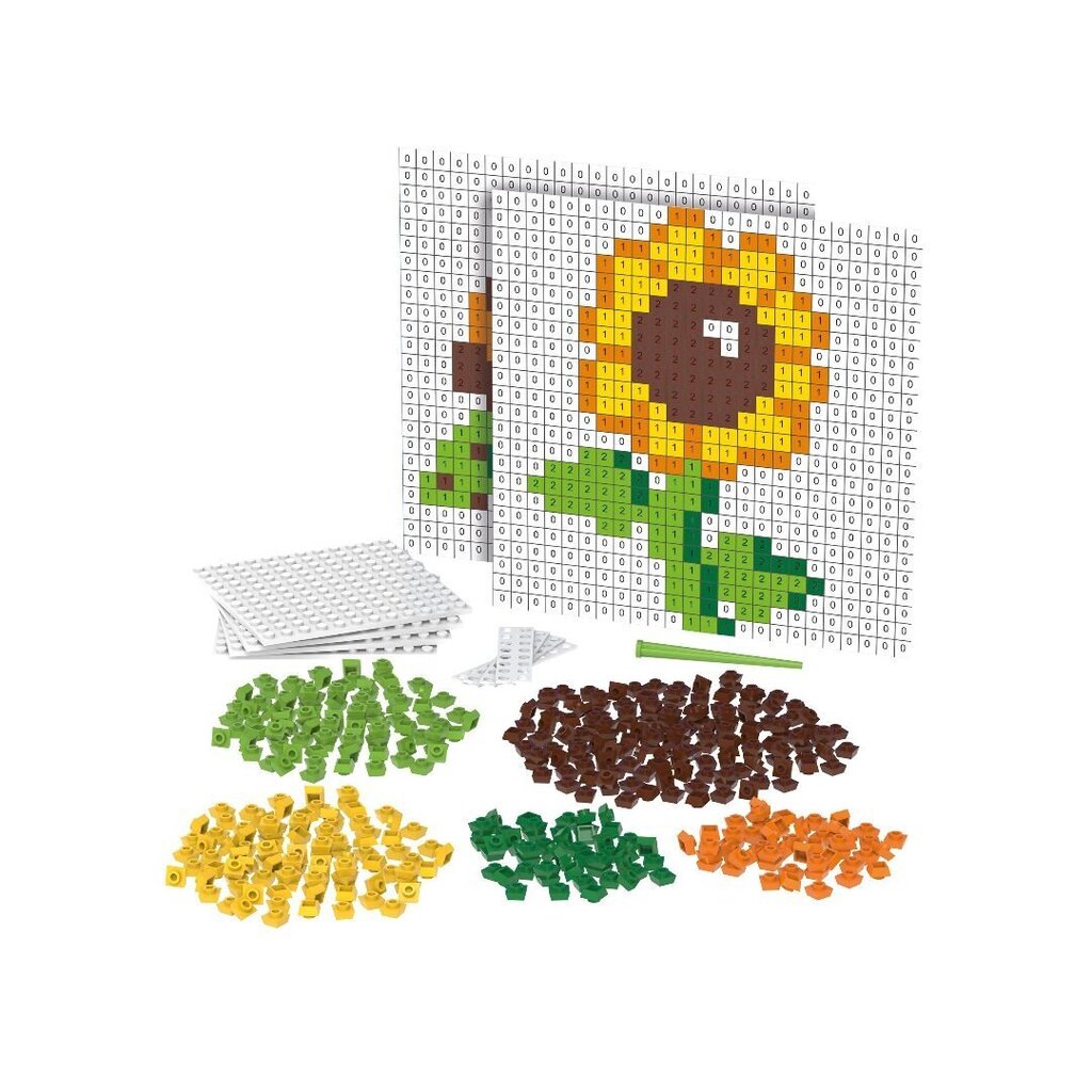 BB Pixel klucīši – Uzbūvē ziedu vai bruņurupuci (461 detaļa) cena un informācija | Konstruktori | 220.lv