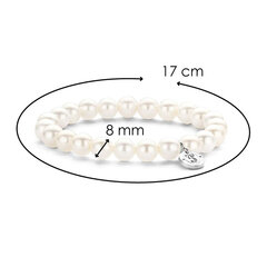 Ti Sento aproce ar baltām pērlēm 901011211 cena un informācija | Rokassprādzes | 220.lv