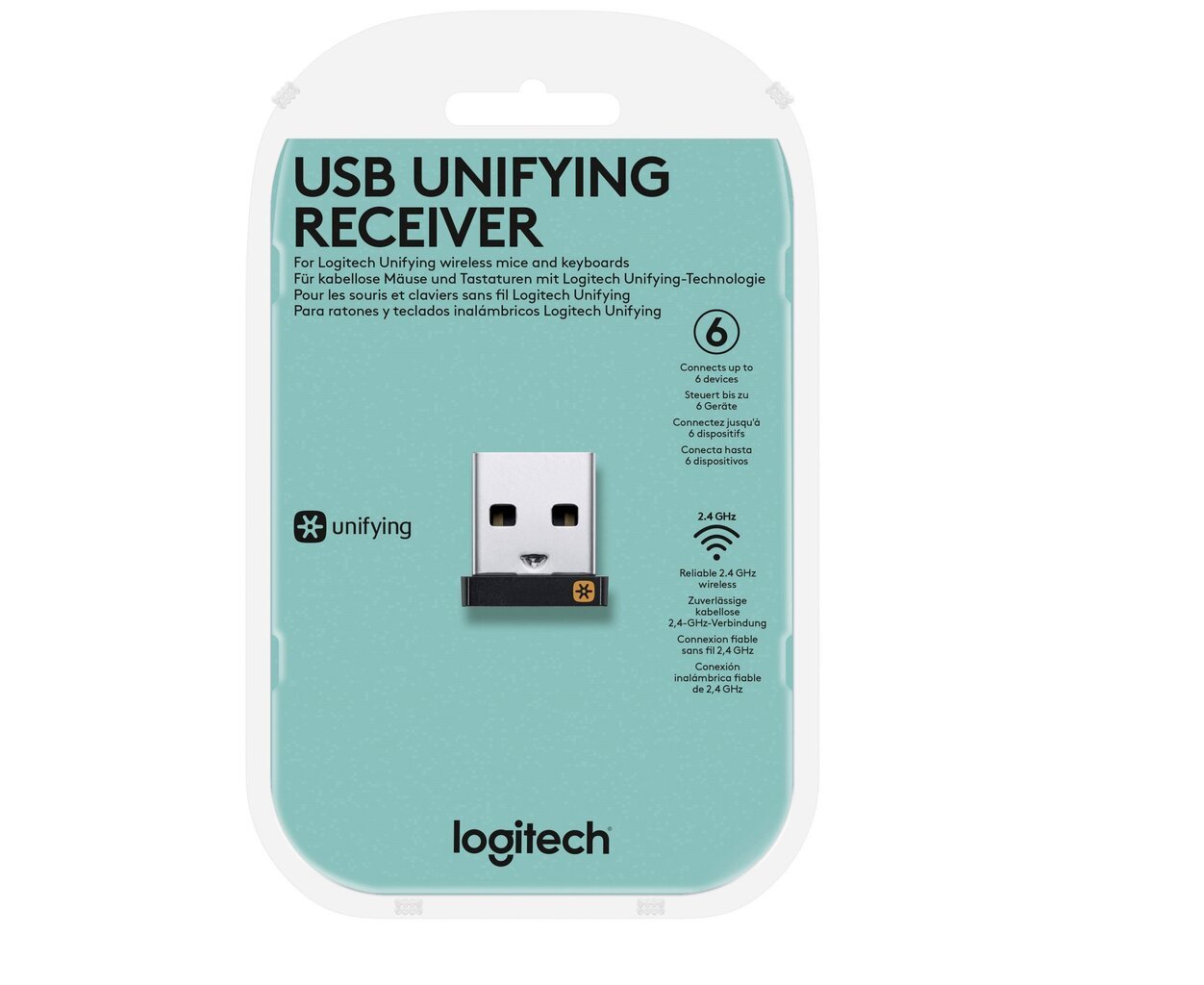 Logitech USB Unifying 910-005931, melns/sudraba cena un informācija | Peles | 220.lv