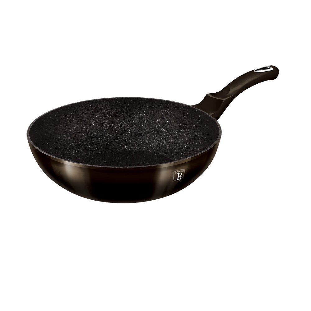 BerlingerHaus panna Wok, Metallic Line Shiny Black Edition, 28 cm cena un informācija | Pannas | 220.lv