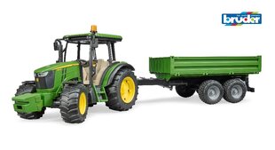 Bruder John Deere 5115M с прицепом цена и информация | Игрушки для мальчиков | 220.lv