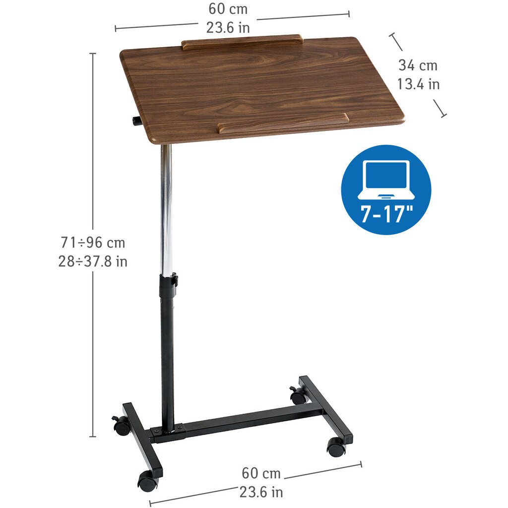 Portatīvā datora galdiņš Tatkraft Gain 60x34cm, brūns/melns cena un informācija | Datorgaldi, rakstāmgaldi, biroja galdi | 220.lv