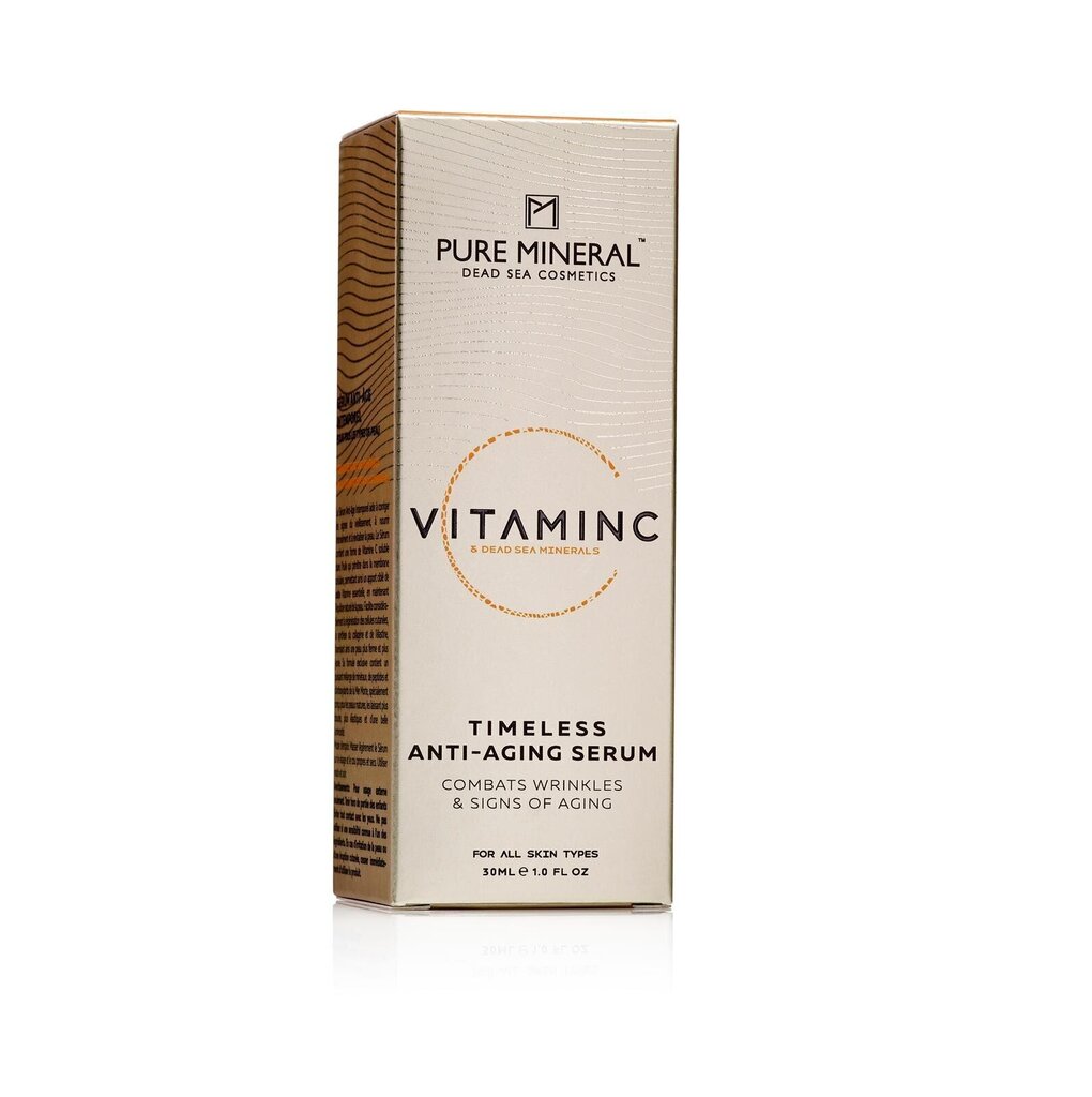 Pretnovecošanās serums ar C vitamīnu, Pure Mineral, Izraēla, 30ml cena un informācija | Serumi sejai, eļļas | 220.lv