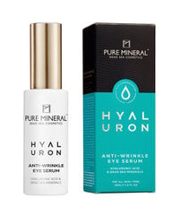 Pretgrumbu acu serums ar hialuronskābi, Pure Mineral, Izraēla, 30ml cena un informācija | Acu krēmi, serumi | 220.lv