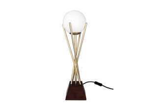 Galda lampa Sarasota, misiņa toņa/balta, 40 W cena un informācija | Galda lampas | 220.lv