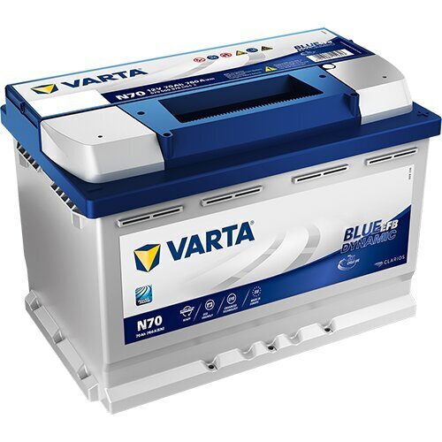 Akumulators Varta Blue Dynamic EFB N70 12V 70Ah 760A cena un informācija | Akumulatori | 220.lv