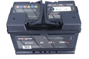 Аккумулятор Maxgear 72AH 700A цена и информация | Аккумуляторы | 220.lv