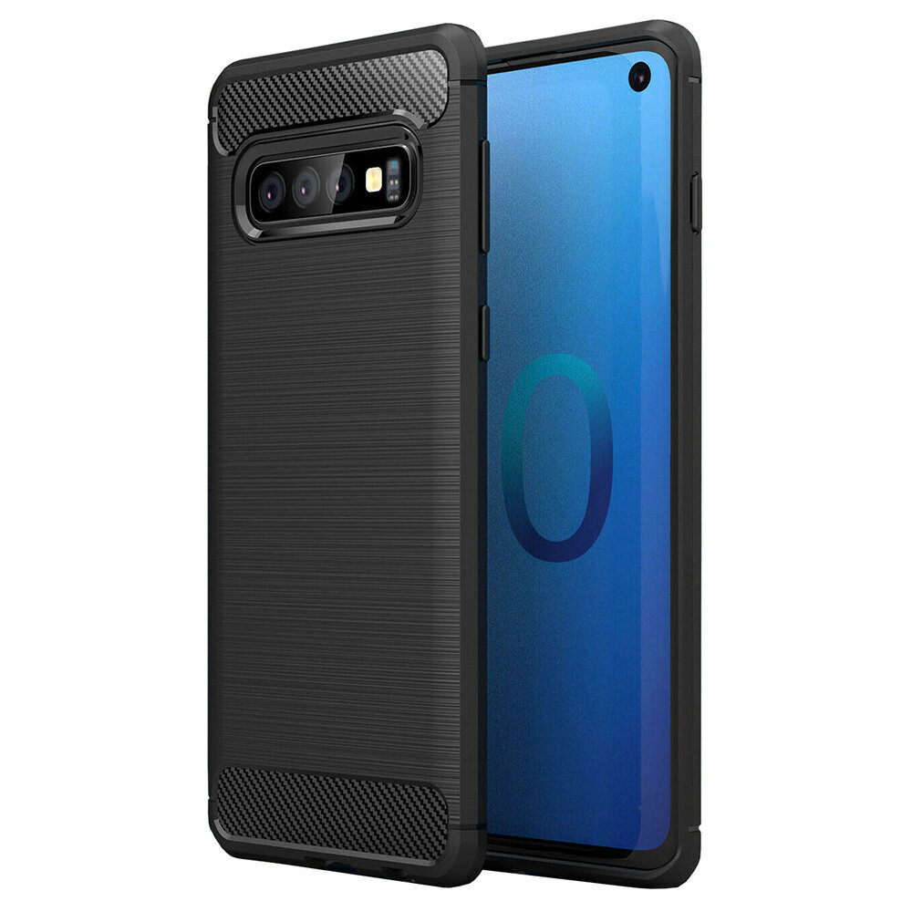 Carbon telefona vāciņš priekš Samsung Galaxy S21 Plus, melns цена и информация | Telefonu vāciņi, maciņi | 220.lv