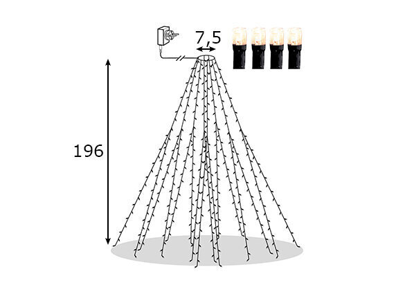 Gaismas virtene Serie cena un informācija | Ziemassvētku lampiņas, LED virtenes | 220.lv