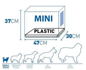 Переноска для собак с пластиковым дном и одной дверцей MINI / 47x30x37см, черный, ТМ Duvo+ цена и информация | Переноски, сумки | 220.lv
