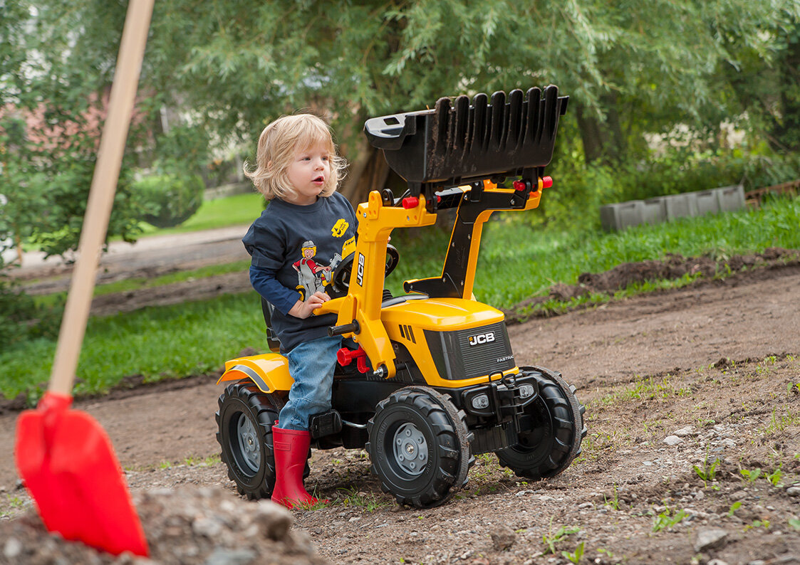 JCB 8250 Farmtrac pedāļu traktors ar frontālo iekrāvēju cena un informācija | Rotaļlietas zēniem | 220.lv