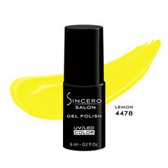 Gēla nagu laka "Sincero Salon", 6 ml, LEMON, 4478 cena un informācija | Nagu lakas, stiprinātāji | 220.lv