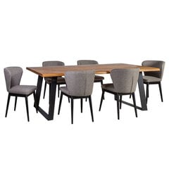 Обеденный комплект Home4You Rotterdam с 6 стульями цена и информация | Комплекты мебели для столовой | 220.lv