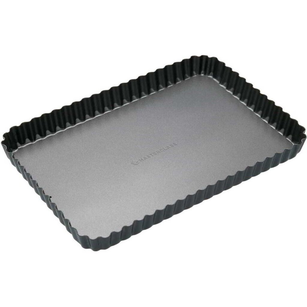 Cepeškrāsns veidne non-stick 30x20 cm Quiche taisnstūra atvērta pamatne MasterClass cena un informācija | Cepamais papīrs, trauki, formas | 220.lv