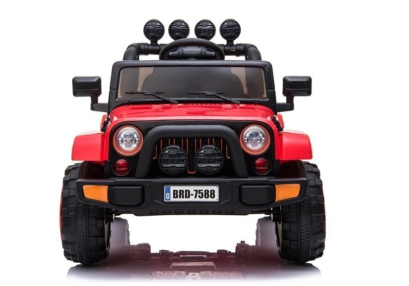 Elektromobilis bērniem Jeep BRD-7588, 4x4, sarkans, 3 g.+ cena un informācija | Bērnu elektroauto | 220.lv