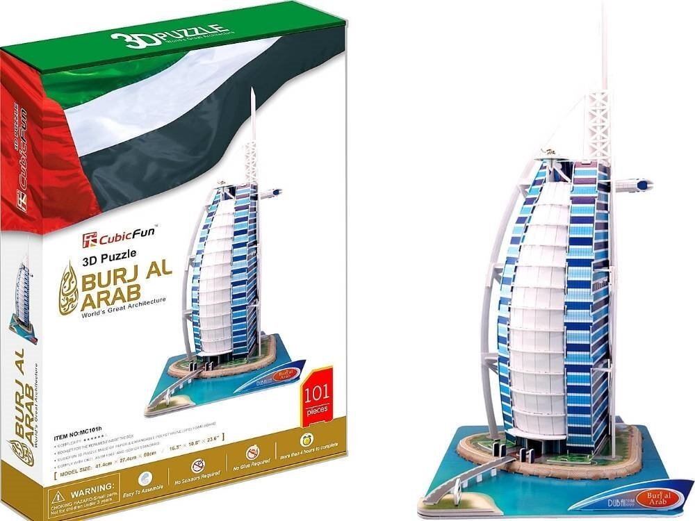 3D puzle CubicFun Viesnīca Burj al-Arab цена и информация | Puzles, 3D puzles | 220.lv