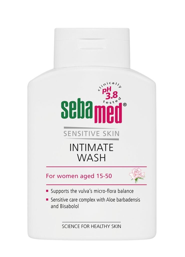 Intīms higiēnisks mazgāšanas līdzeklis pH 3.8 Sebamed, 200 ml цена и информация | Intīmās higiēnas līdzekļi | 220.lv