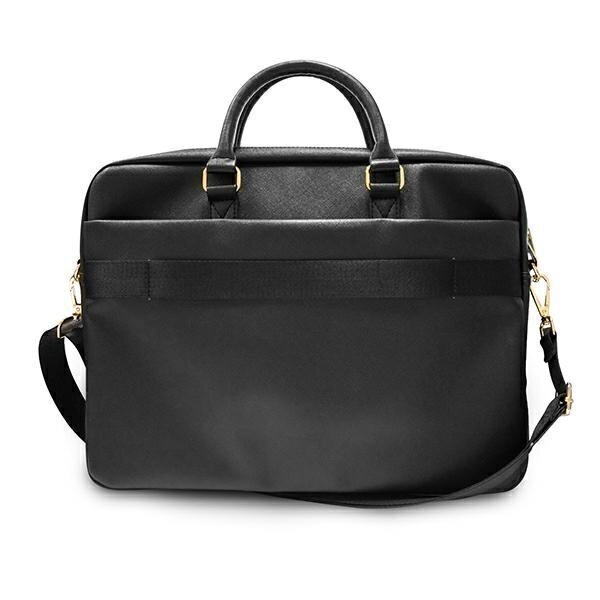 Guess Saffiano Script Black soma datoram, 15" (~38 cm) cena un informācija | Somas portatīvajiem datoriem | 220.lv