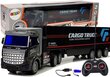 Kravas automašīna ar tālvadības pulti Lean Toys Cargo Truck 1:48, melna, 6 g.+ цена и информация | Rotaļlietas zēniem | 220.lv