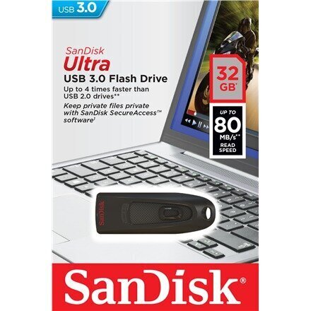 Sandisk Cruzer Ultra USB 3.0 32GB цена и информация | USB Atmiņas kartes | 220.lv