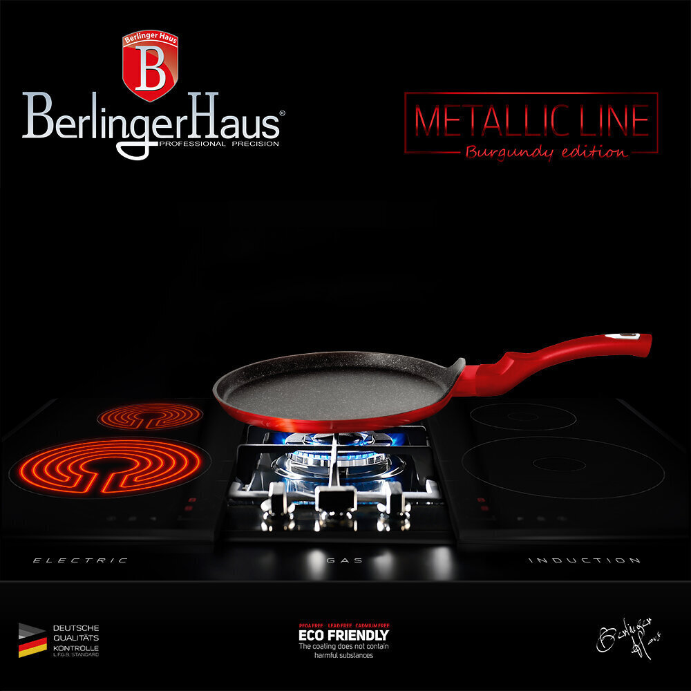 Berlinger Haus pankūku panna Metallic Line Burgundy Edition, 28 cm цена и информация | Pannas | 220.lv