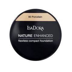 Компактная основа для макияжа IsaDora Nature Enhanced Flawless Compact, Nr. 80, 10 г цена и информация | Пудры, базы под макияж | 220.lv