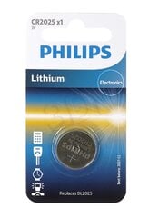 PHILIPS Lithium CR2025 baterija cena un informācija | Philips Apgaismojums un elektropreces | 220.lv