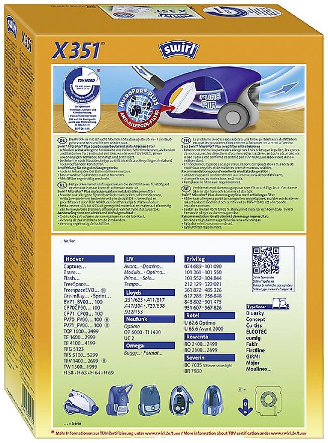 Putekļu maisiņš Micropor X351M, Swirl цена и информация | Putekļu sūcēju piederumi | 220.lv