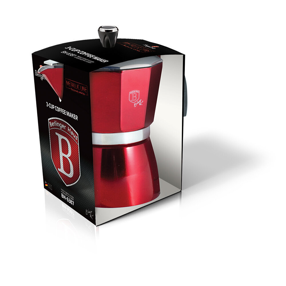 Berlinger Haus Espresso kafijas kanniņa Metallic Line Edition, 3 krūzēm цена и информация | Kafijas kannas, tējkannas | 220.lv