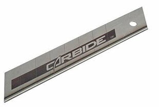 Запасные лезвия для ножа Carbide 18 мм 10 шт, Stanley цена и информация | Механические инструменты | 220.lv