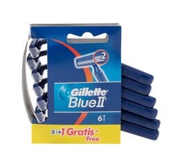 Gillette Blue II skuveklis vīriešiem 6 gab. cena un informācija | Skūšanās piederumi, kosmētika | 220.lv